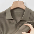 Mulberry Silk T-shirt Men's Short-sleeved Lapel High-end Casual Business - D&A