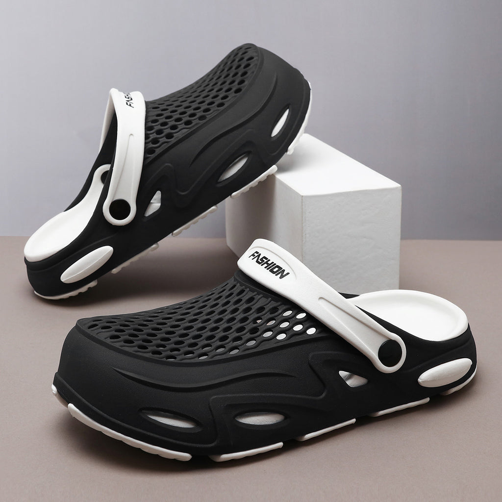 Men's Summer Closed Toe Non-slip Breathable Beach Slippers - D&A