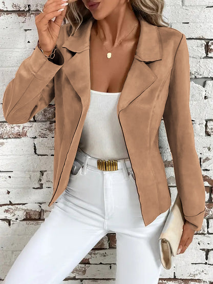 Autumn And Winter Elegant Slim Slimming Women's Jacket Cardigan Jacket Dark Khaki - D&A