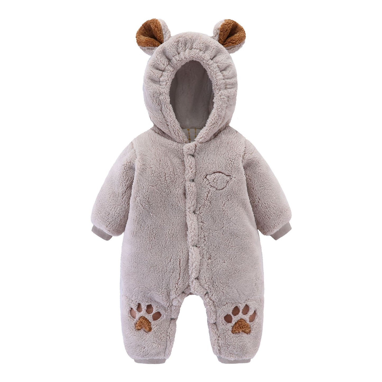 Newborn Baby Onesies Baby Clothes Romper Baby Quilted Grey - D&A