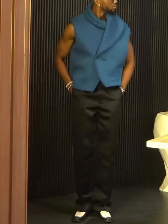Men's Elegant Irregular Collar Vest - D&A