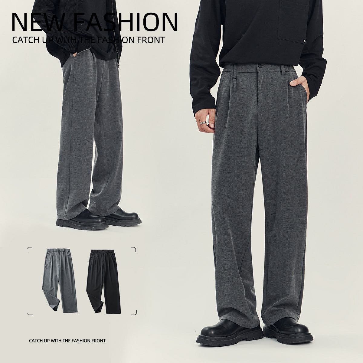 Business Casual Draping Suit Pants High-grade Loose Straight - D&A