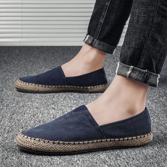 Summer Breathable Canvas Slip-on Lofter Men's Casual Linen Cloth Shoes - D&A