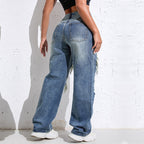 Shascullfites Baggy Jeans Women New American Loose Wide-leg Pants Old Straight Leg Trousers - D&A