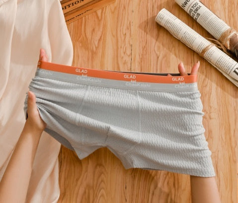 Men's Underwear Antibacterial Comfortable Breathable Sports Boxers Light Gray 1PC - D&A