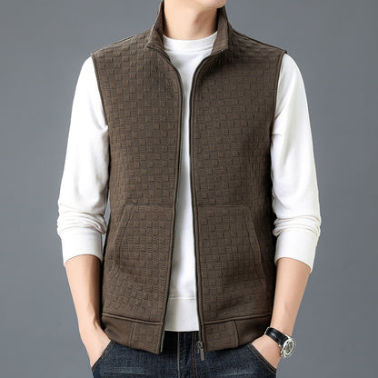 Casual Sleeveless Top Waistcoat Bottoming Vest Brown - D&A