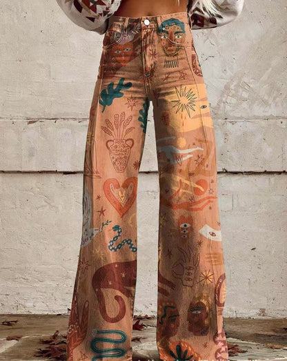 Hot Selling Plus Size Women's Casual Pants Thin Imitation Jeans C - D&A
