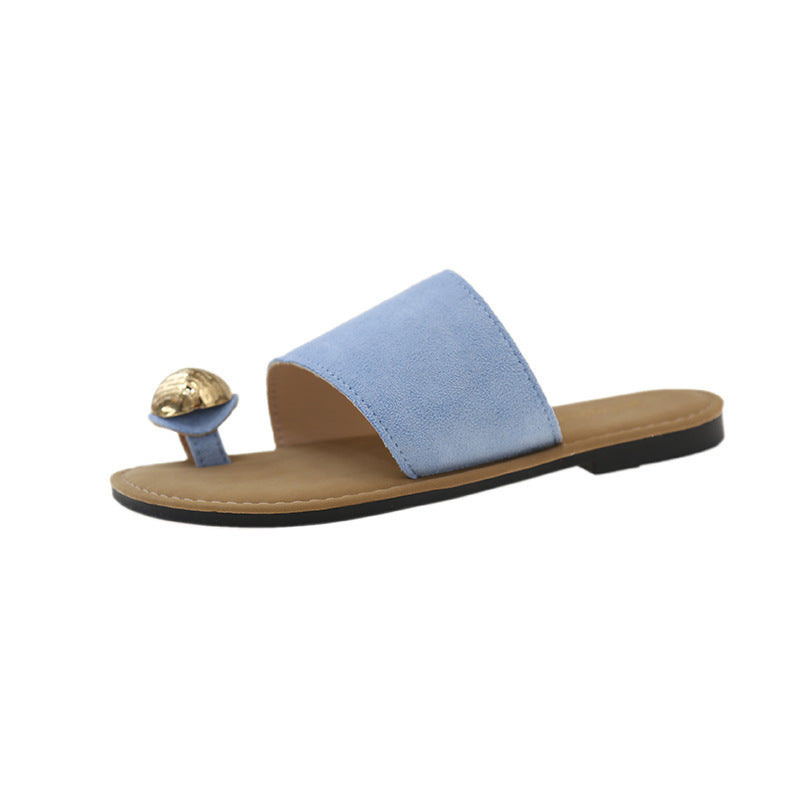 Women's Versatile Flat Bottomed French Toe Flip Flops - D&A