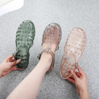 Crystal Gel Shoes Hollow Sandals For Women - D&A