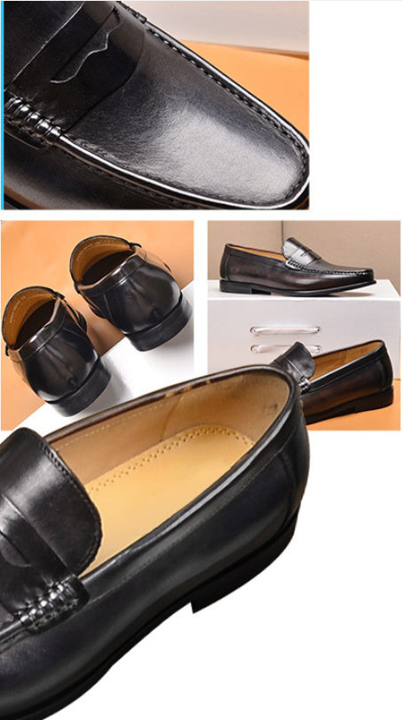 Men's Fashion Breathable Casual Leather Shoes - D&A
