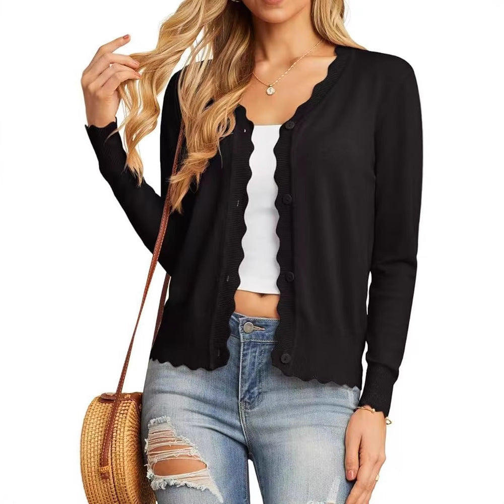 Fashion Short Knitted Cardigan Coat - D&A