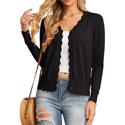 Fashion Short Knitted Cardigan Coat - D&A