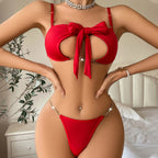 Lace Bow Underwear Two-piece Women - D&A