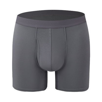 Extended Men's Underwear Bamboo Fiber Sports Breathable Mid Waist Dark Gray - D&A