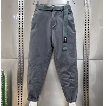 Trendy Skinny Cropped Harem Pants Men's Dark Gray - D&A