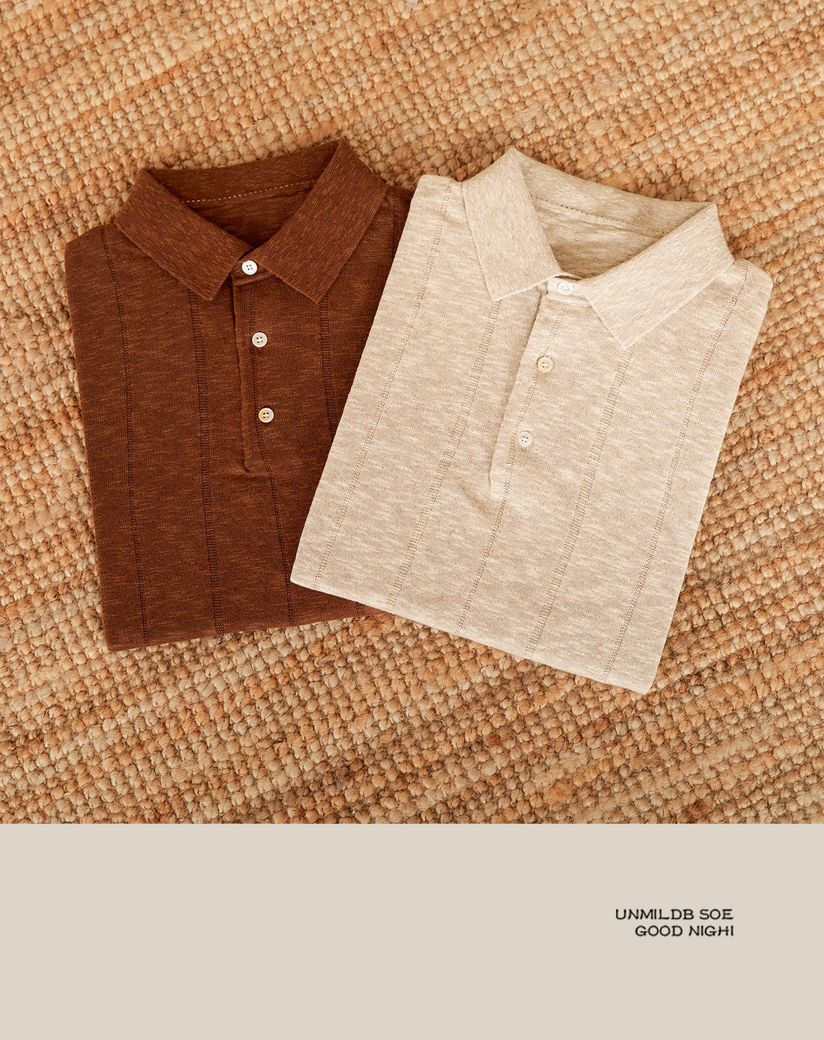 Linen Cotton Blended Men's Lapel Knitted Polo Shirt - D&A