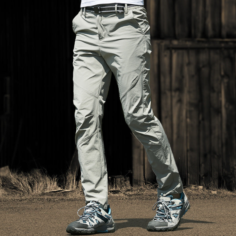 Mesh Ice Silk Leisure Men's Plus Size Loose Elastic Outdoor Workout Pants - D&A