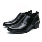 Fashion Men's Business Formal Platform Height Increasing Leather Shoes - D&A
