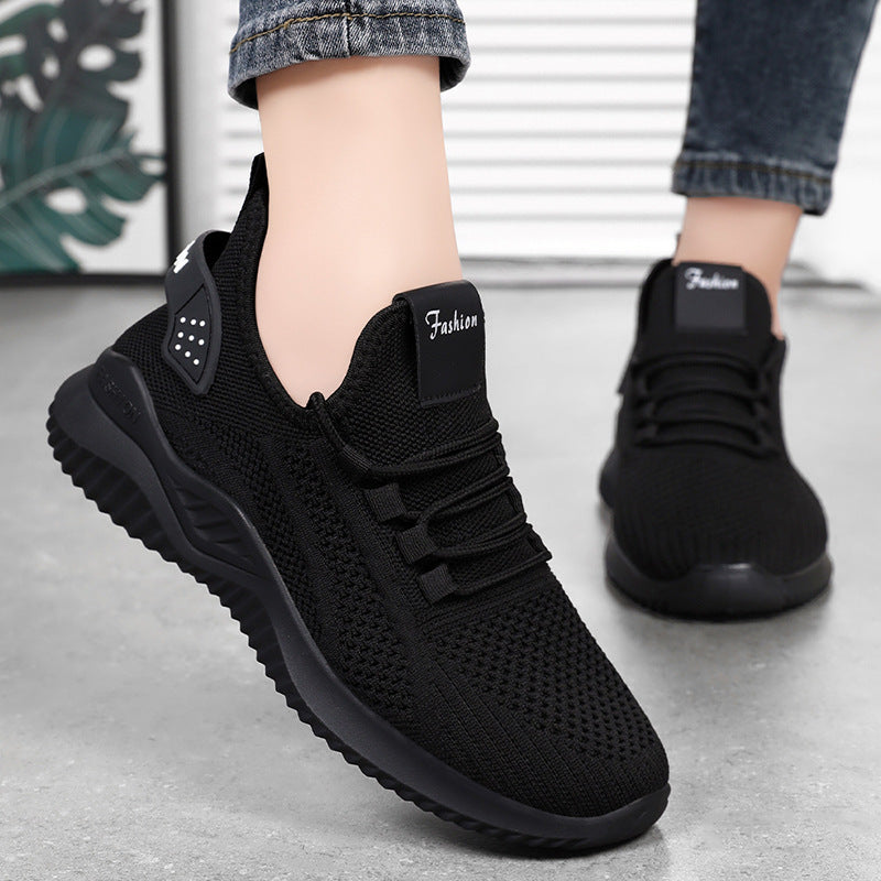Soft Bottom Pure Color All-matching Breathable Casual Shoes - D&A