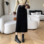 Skirt Retro High Waist A- Line Sheath Straight Skirt - D&A