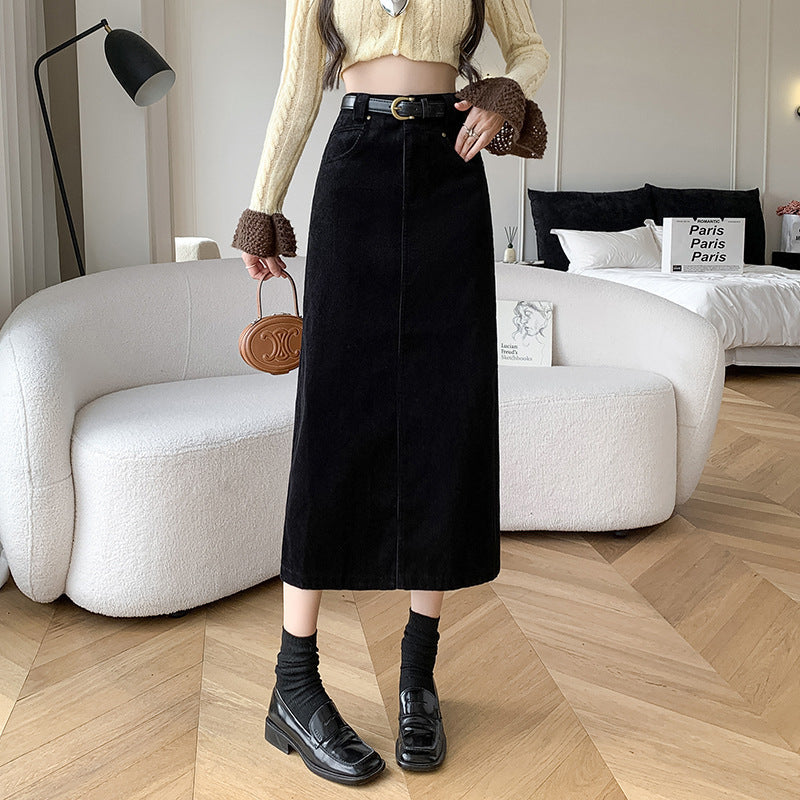 Skirt Retro High Waist A- Line Sheath Straight Skirt - D&A
