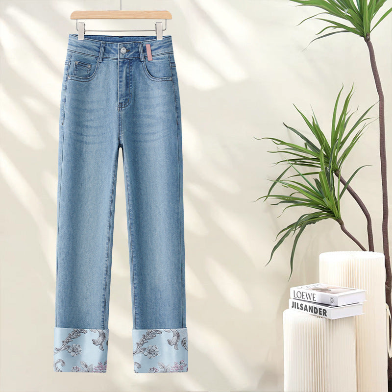 New Chinese Style Straight Jeans - D&A