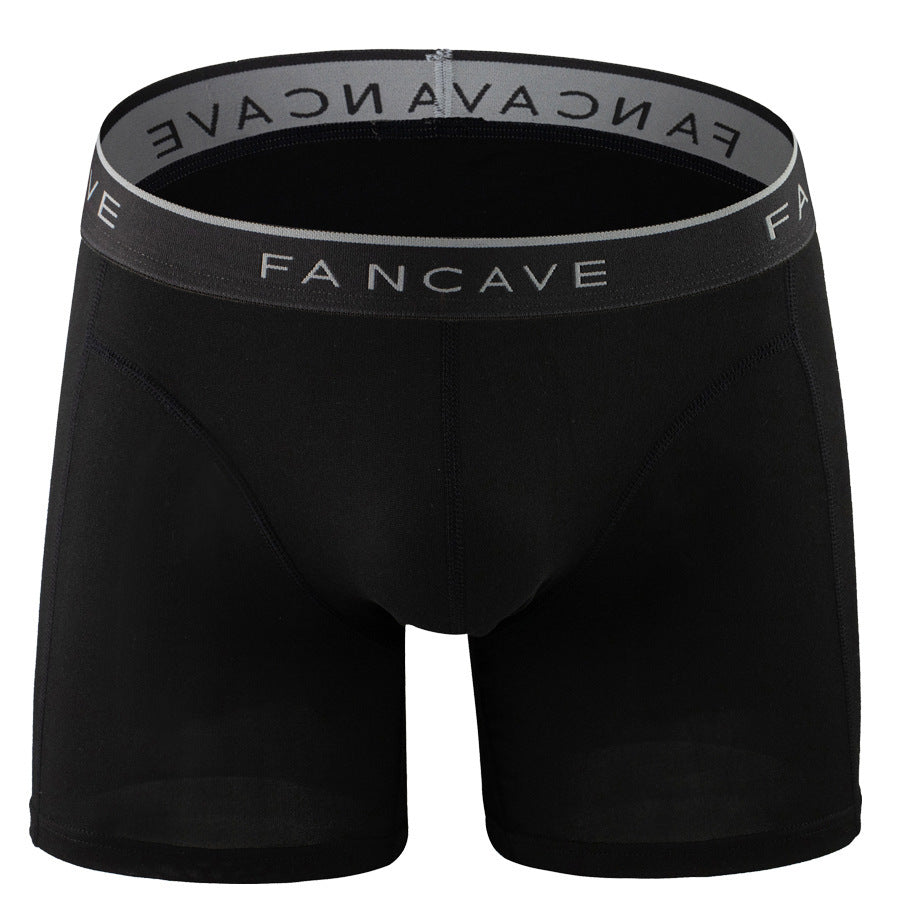 Extended Men's Modal Flat Underwear Trendy Anti-strangulation Black - D&A