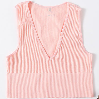 Crop Top Women Vintage Seamless Underwear Pink - D&A
