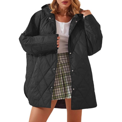 Women's Clothing Winter Mid-length Casual Loose Jacket - D&A