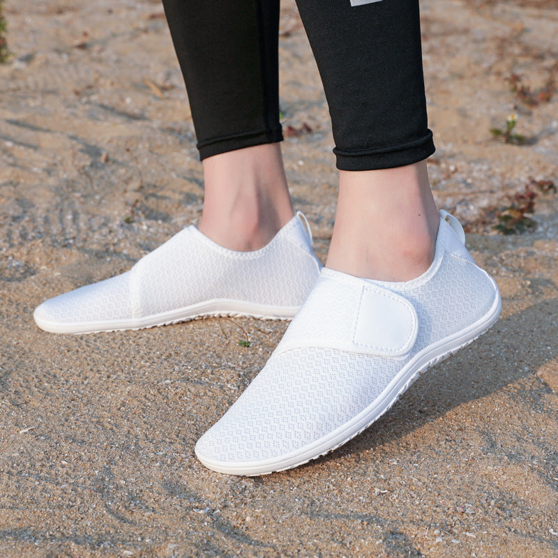Soft Bottom Indoor Fitness Anti-slip Sneaker White - D&A
