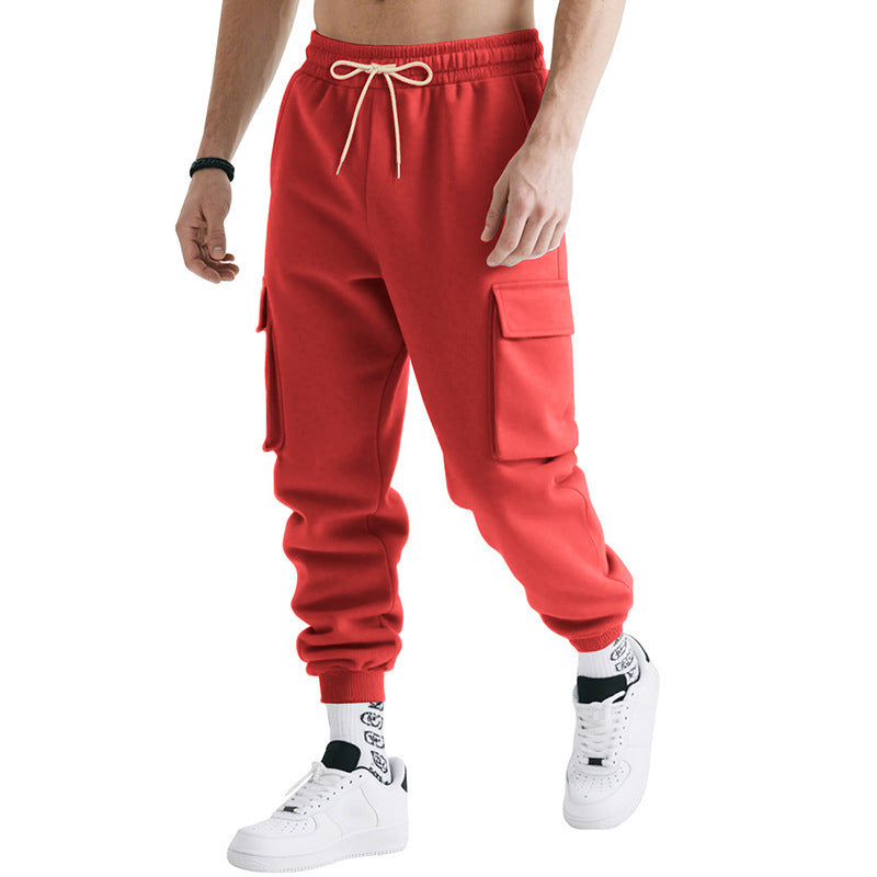 Loose Leisure Sports Men's Multi-pocket Workwear Trousers - D&A