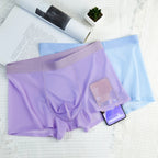 Ultra-thin Cool Ice Silk Breathable Traceless Transparent Hair Exposed Sexy Boxer - D&A