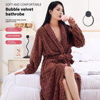 Nightgown Unisex Thickened Long-sleeved Pajamas - D&A