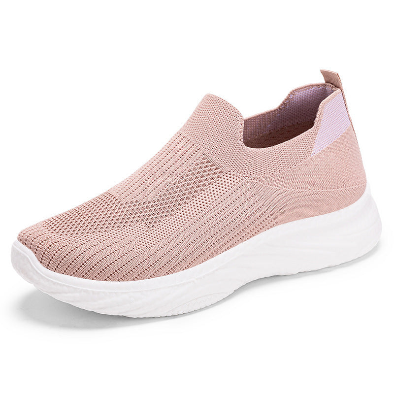 All-matching Summer New Women's Shoes Soft Bottom Not Tired Feet Comfortable Breathable Running Shoes Women Pink - D&A