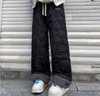 Winter Cotton-padded Waterproof Patchwork Lambskin Cotton Pants - D&A