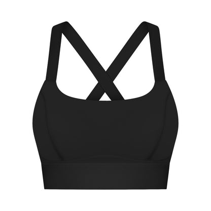 Nude Feel High Elastic Breast Holding Sports Bra Bra Black - D&A