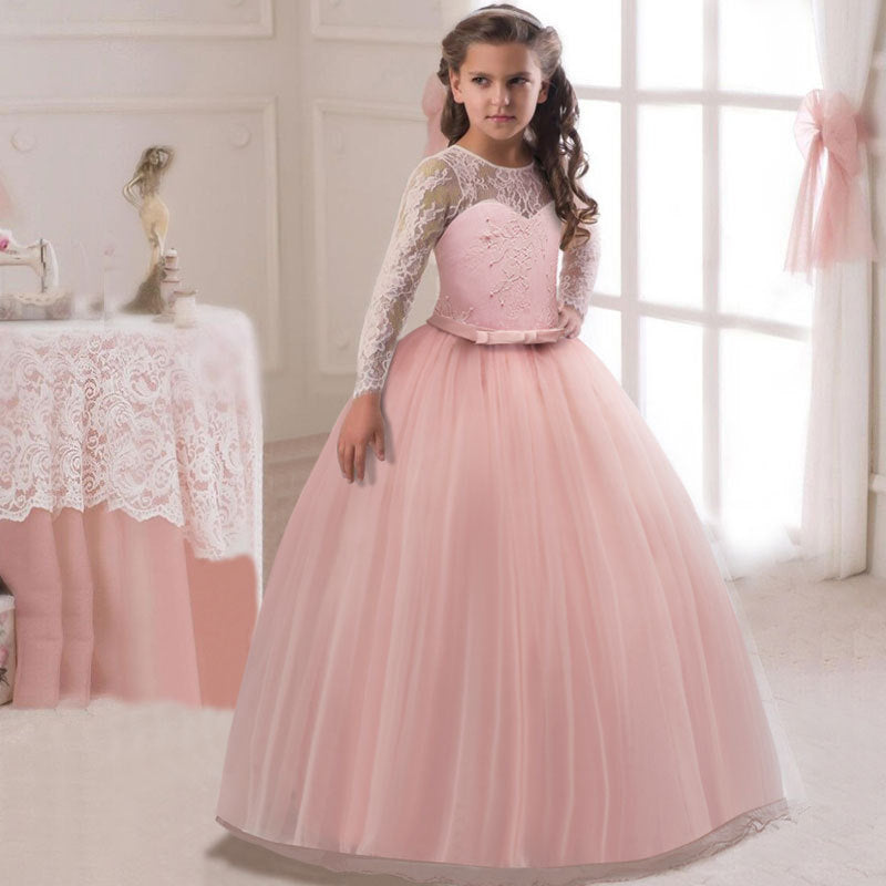 Kids Long Flower Girl Dress Dress - D&A