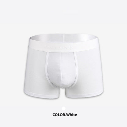Men's Fashion Solid Color Underwear Boxers White - D&A