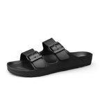 Men's Casual Soft Bottom Outdoor Boken Sandals Black - D&A