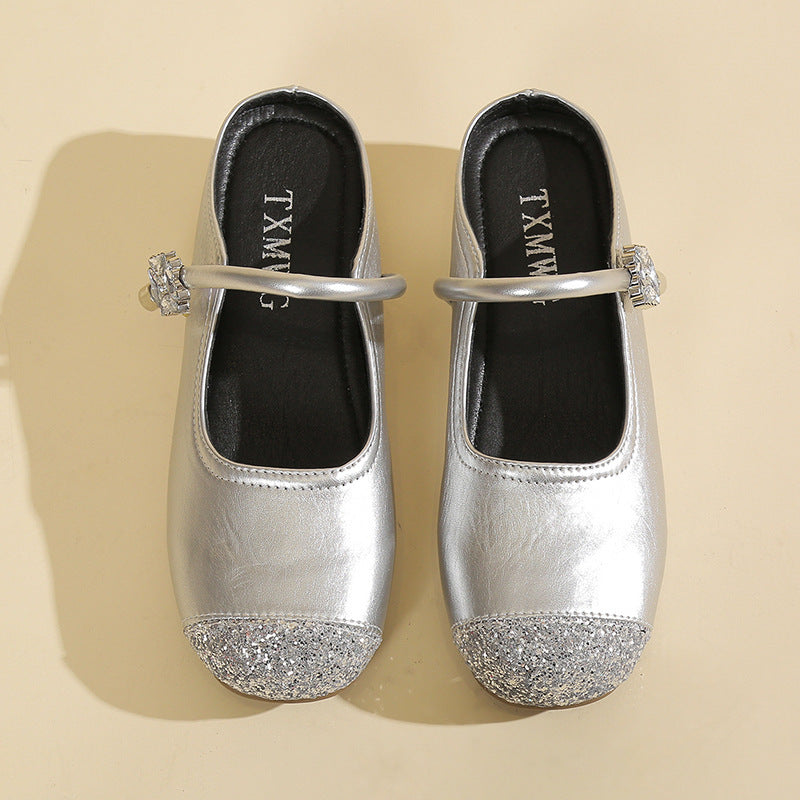 Casual Shallow Mouth Toe Sandals For Women Silver - D&A