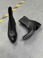 British Wizard Retro Spiral Oblique Zipper Martin Boots - D&A