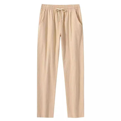 Cotton And Linen Beach Pants Men's Loose Casual - D&A
