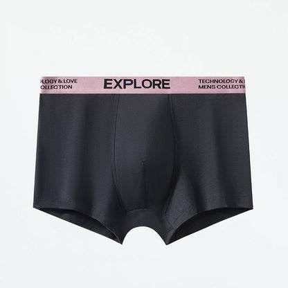Men's Cotton Class A Breathable Underwear Black Pink - D&A