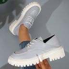 Fashion Lace-Up Platform Oxfords For Women - D&A