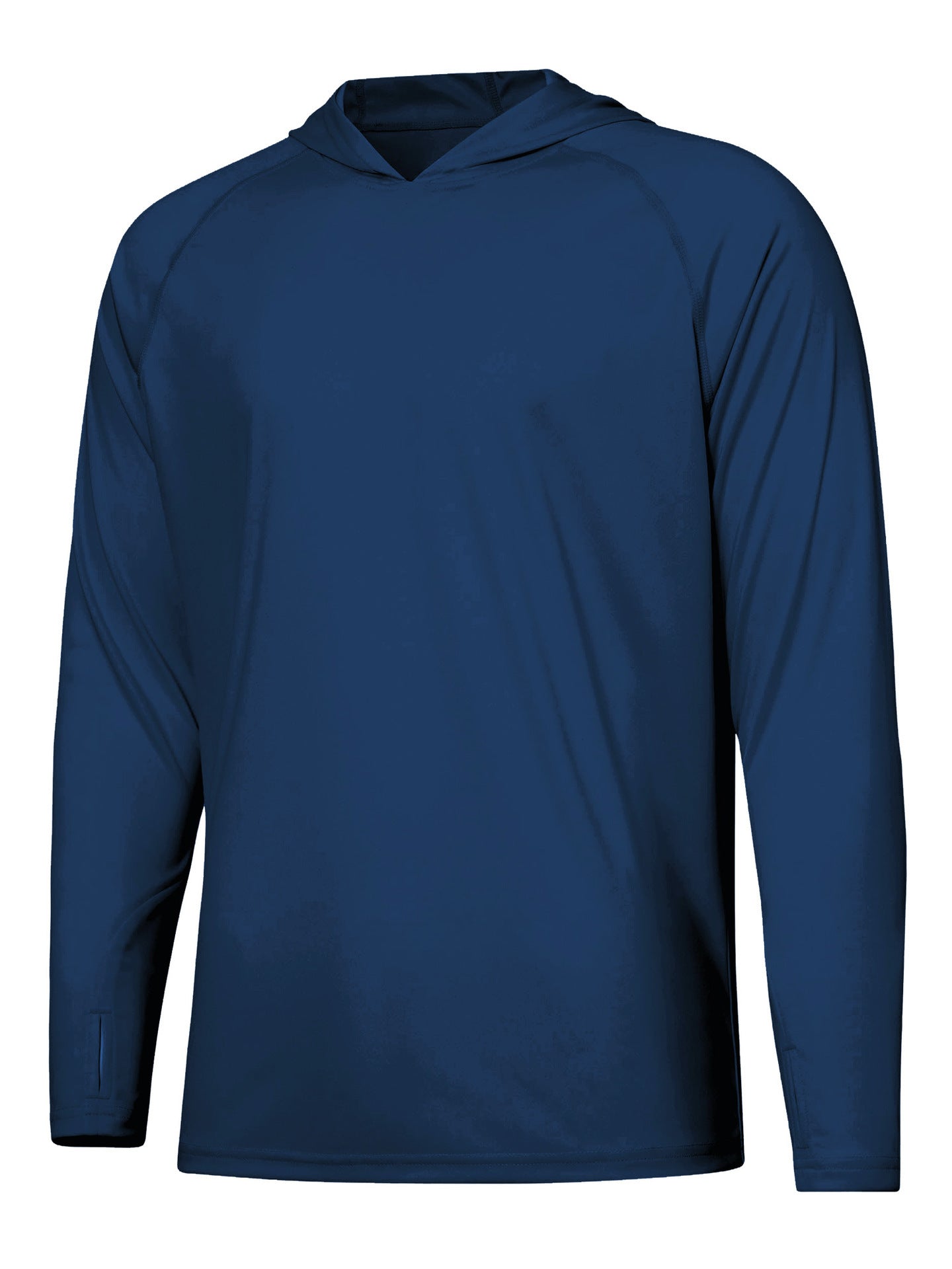 Outdoor UV-proof Fishing Long Sleeve Hooded Thin Top Protection Navy Blue - D&A