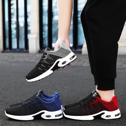 Men's Flyknit Mesh Breathable Casual Soft Sole Sneakers - D&A