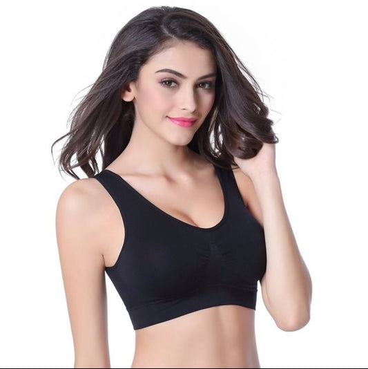 Underwear Women's Bra, Vest-Style No Rim Sports Thin Bra - D&A