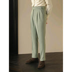 British Retro Business Casual Paris Buckle Suit Pants Men - D&A