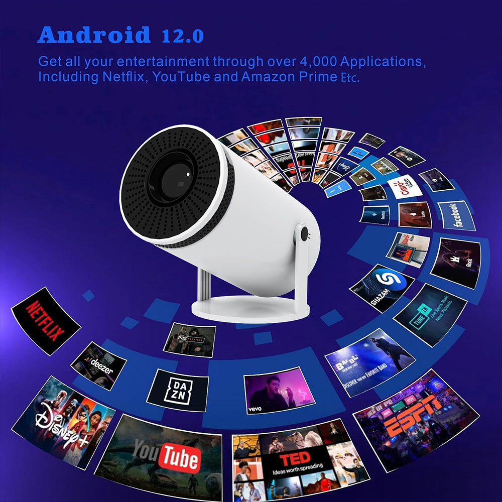 Home HD Projector Bluetooth Portable Mini 4K Mini Phone Y5S Home Theater Projector American Standard - D&A