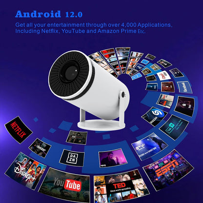 Home HD Projector Bluetooth Portable Mini 4K Mini Phone Y5S Home Theater Projector American Standard - D&A